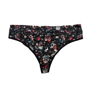 Torrid Women's Plus Size Sink or Swim Tattoo Breathe Mesh Thong Panty 4 4X New